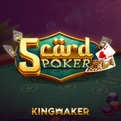 5 Card Poker tile showing a poker hand of five cards