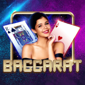 Baccarat B tile with blue baccarat table artwork