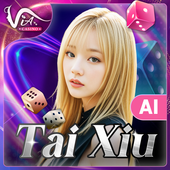 Blockchain Tai Xiu tile with dice symbols on dark art