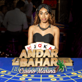 Casino Marina Andar Bahar tile with dealing cards art