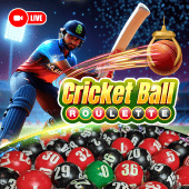 Cricket Ball Roulette tile mixing a cricket ball and a wheel