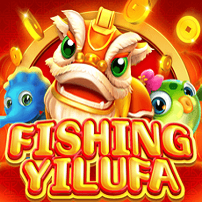 Fishing Yi Lu Fa tile with golden prosperity fish