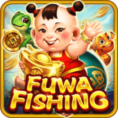 Fuwa Fishing tile with lucky doll characters
