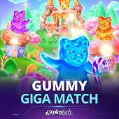 Gummy Giga Match tile with candy characters