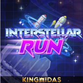 Interstellar Run tile with a rocket racing through stars