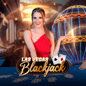 Las Vegas Blackjack tile with chips and cards artwork