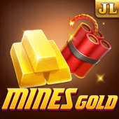 Mines Gold tile with gold nuggets and a pickaxe