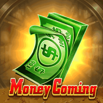 Money Coming tile with flying cash art
